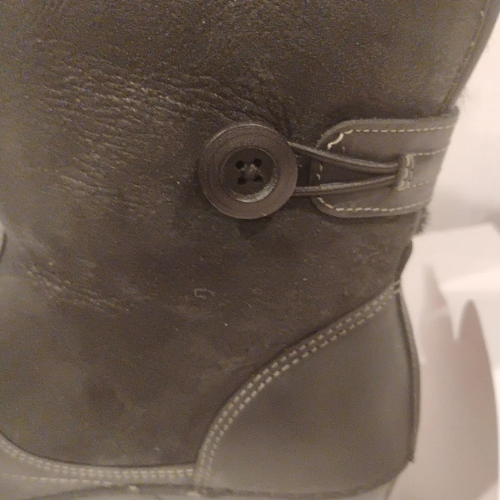 Dansko Women's Black Harper Leather Shearling Ankle Boots Size 41/ US 10.5 -11 - Picture 2 of 9